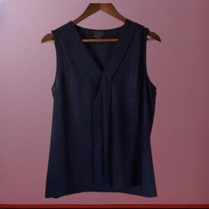 Covington Navy Blue Sleeveless Top Size M